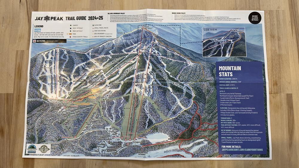 Jay Peak trail map