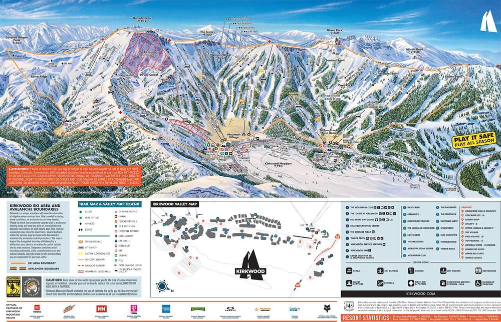 Kirkwood trail map