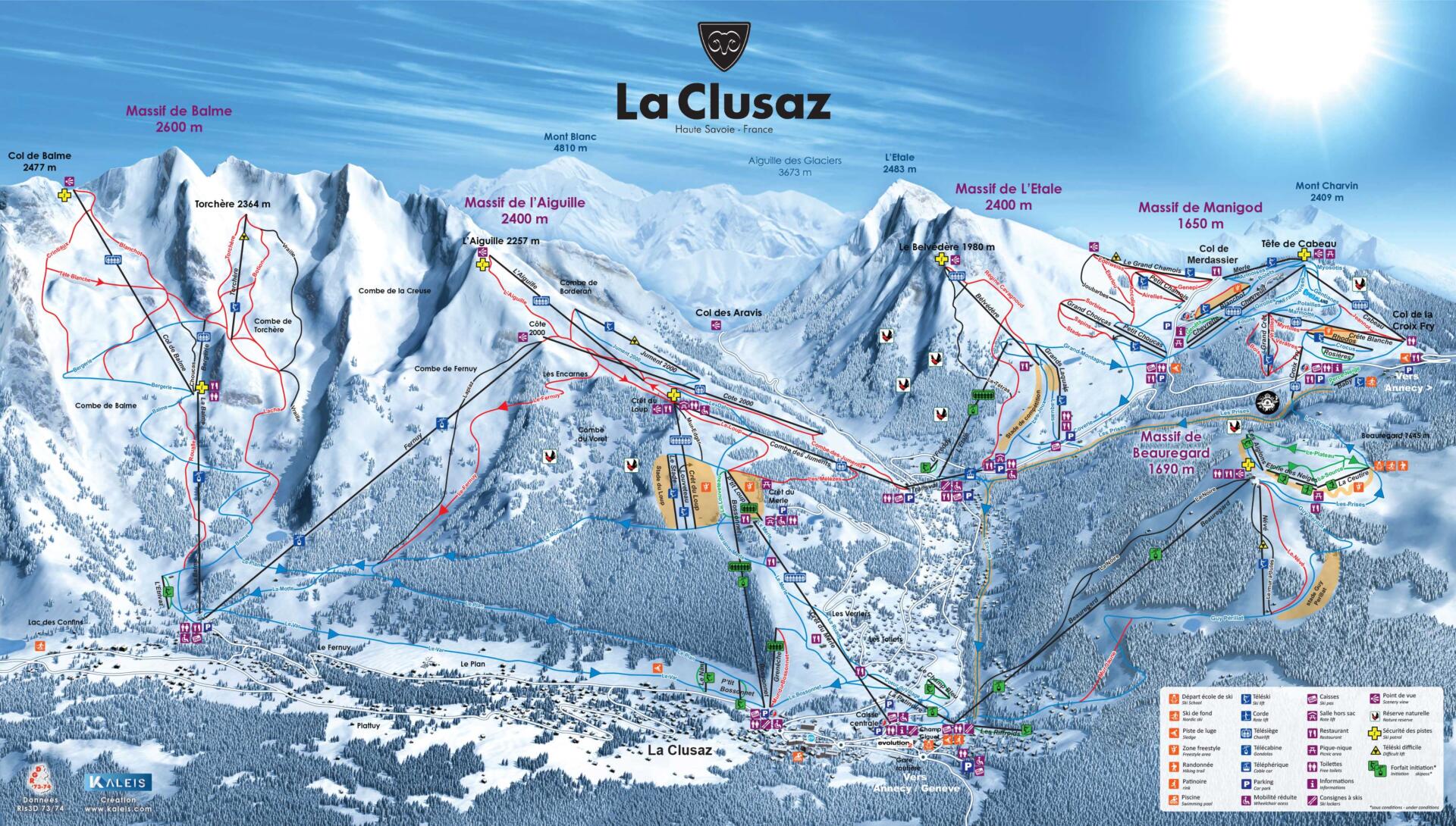 La Clusaz trail map