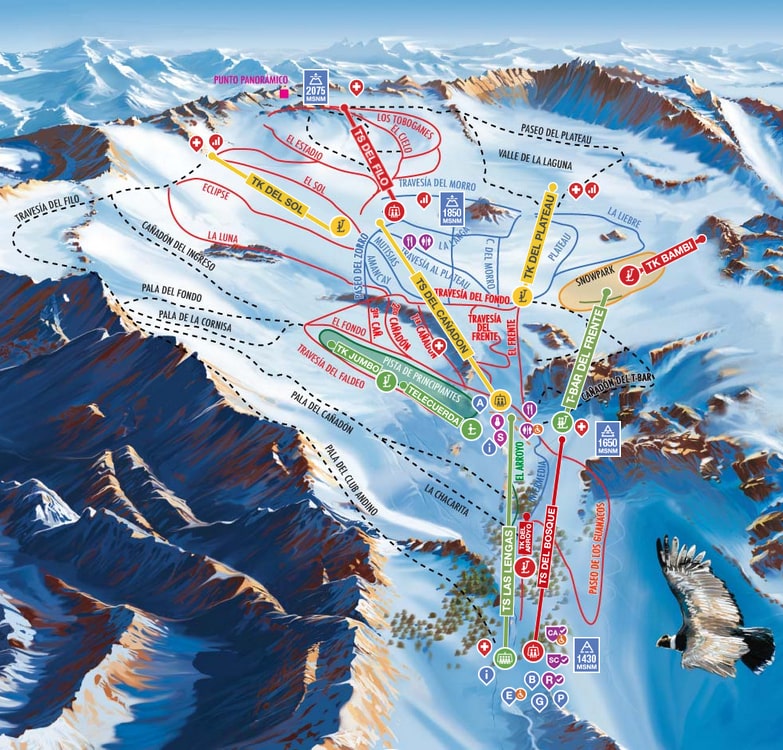 La Hoya trail map