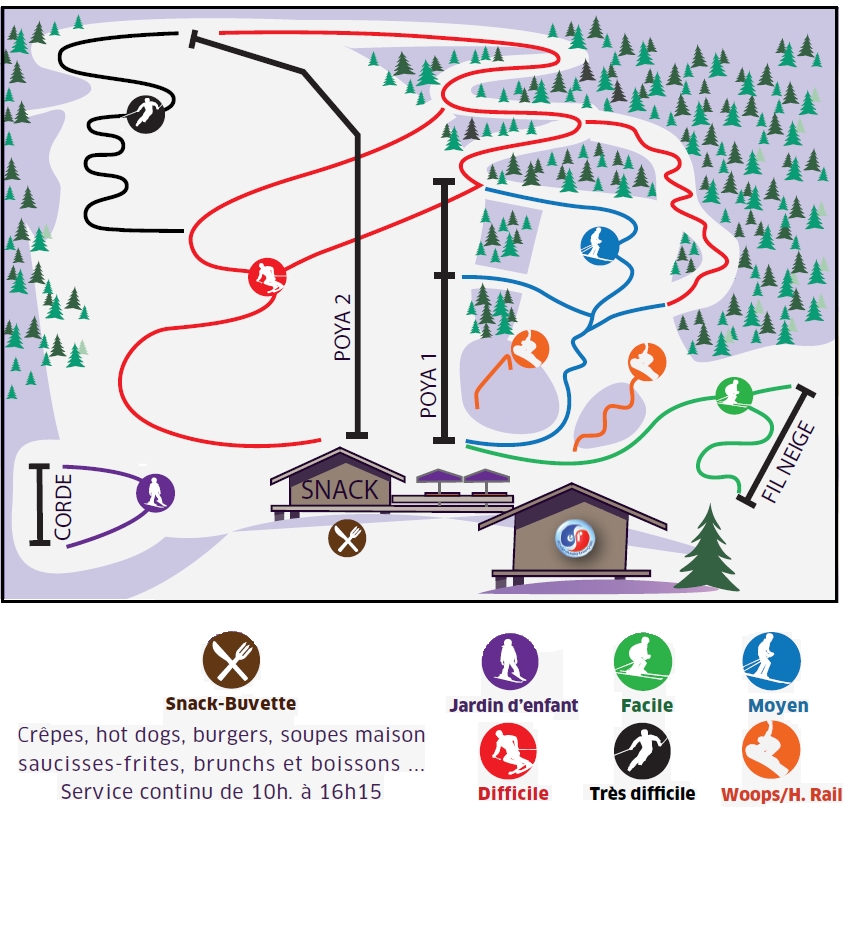 La Poya trail map