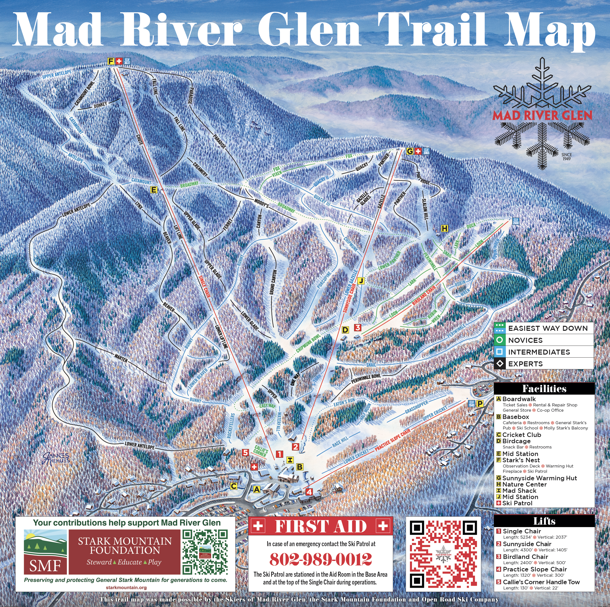 Mad River Glen trail map
