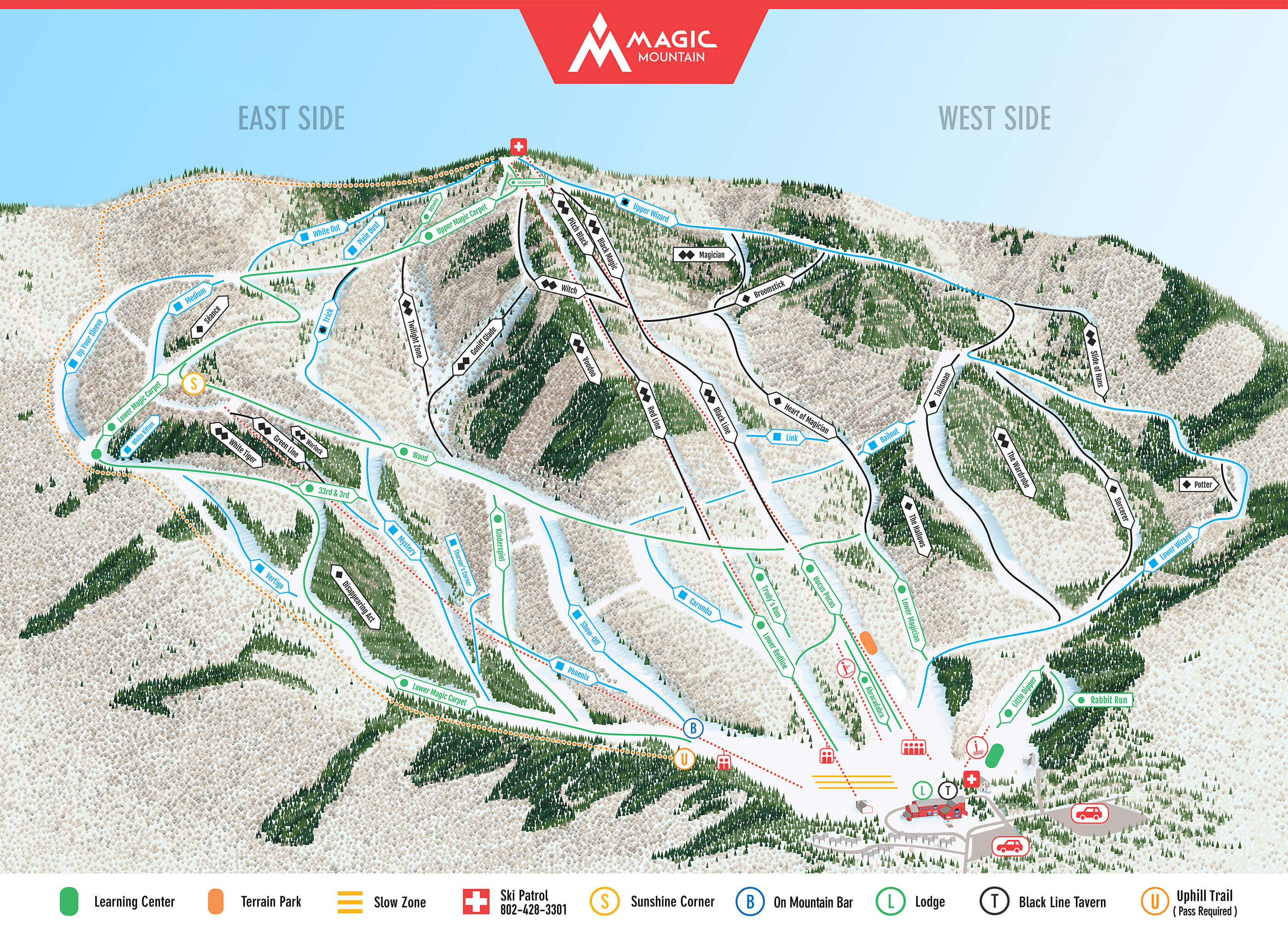 Magic Mountain trail map