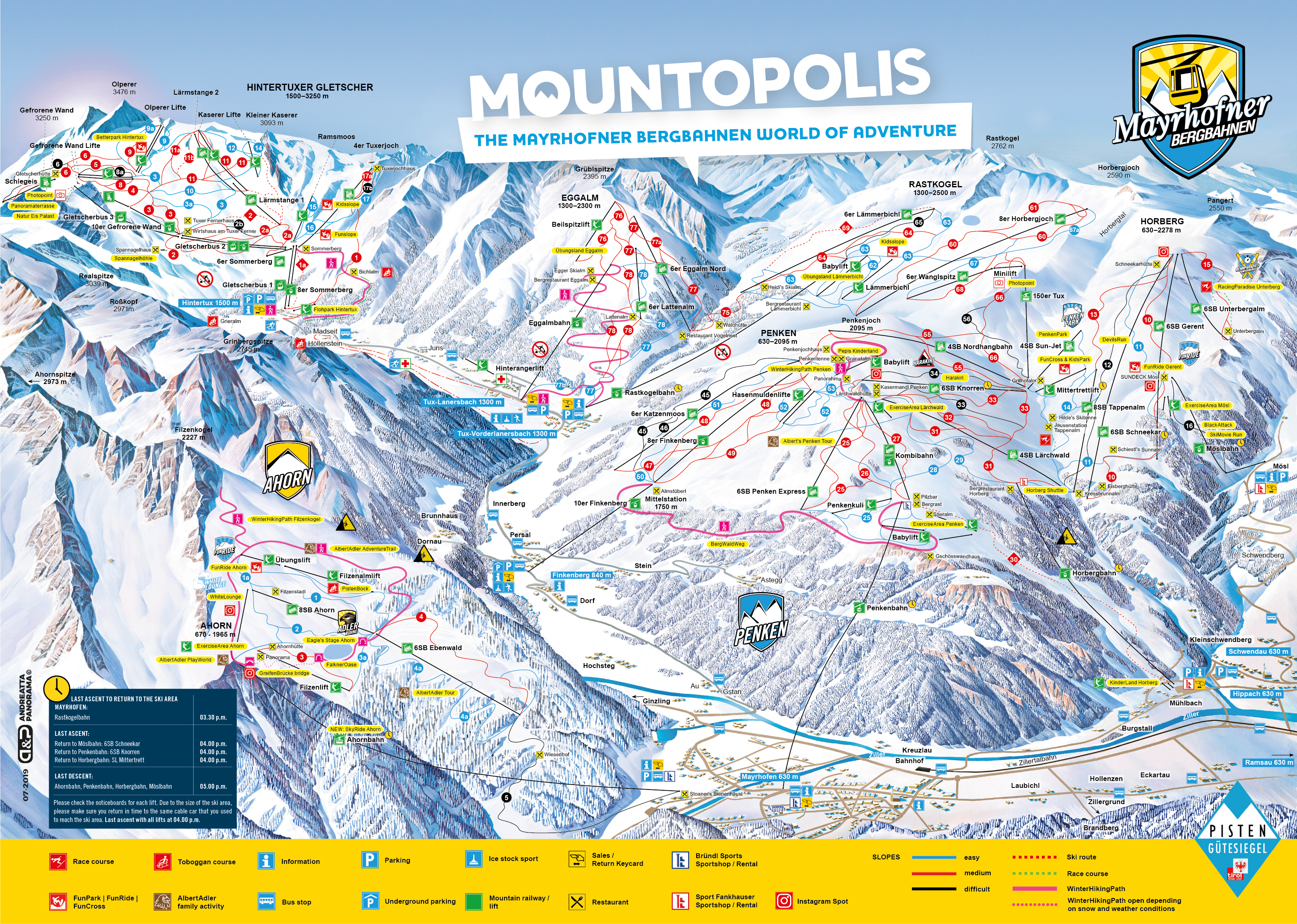 Mayrhofen trail map