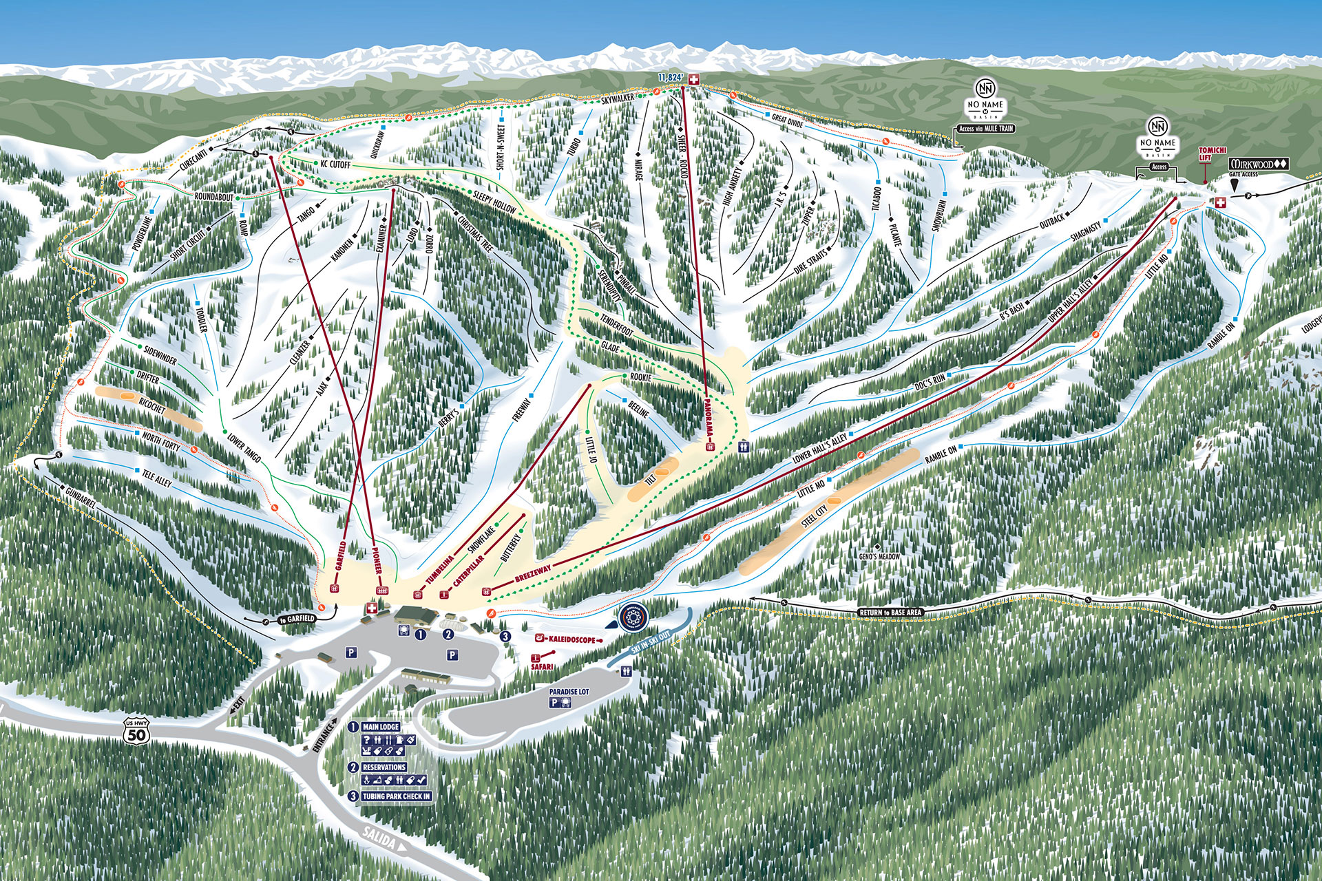 Monarch Mountain trail map
