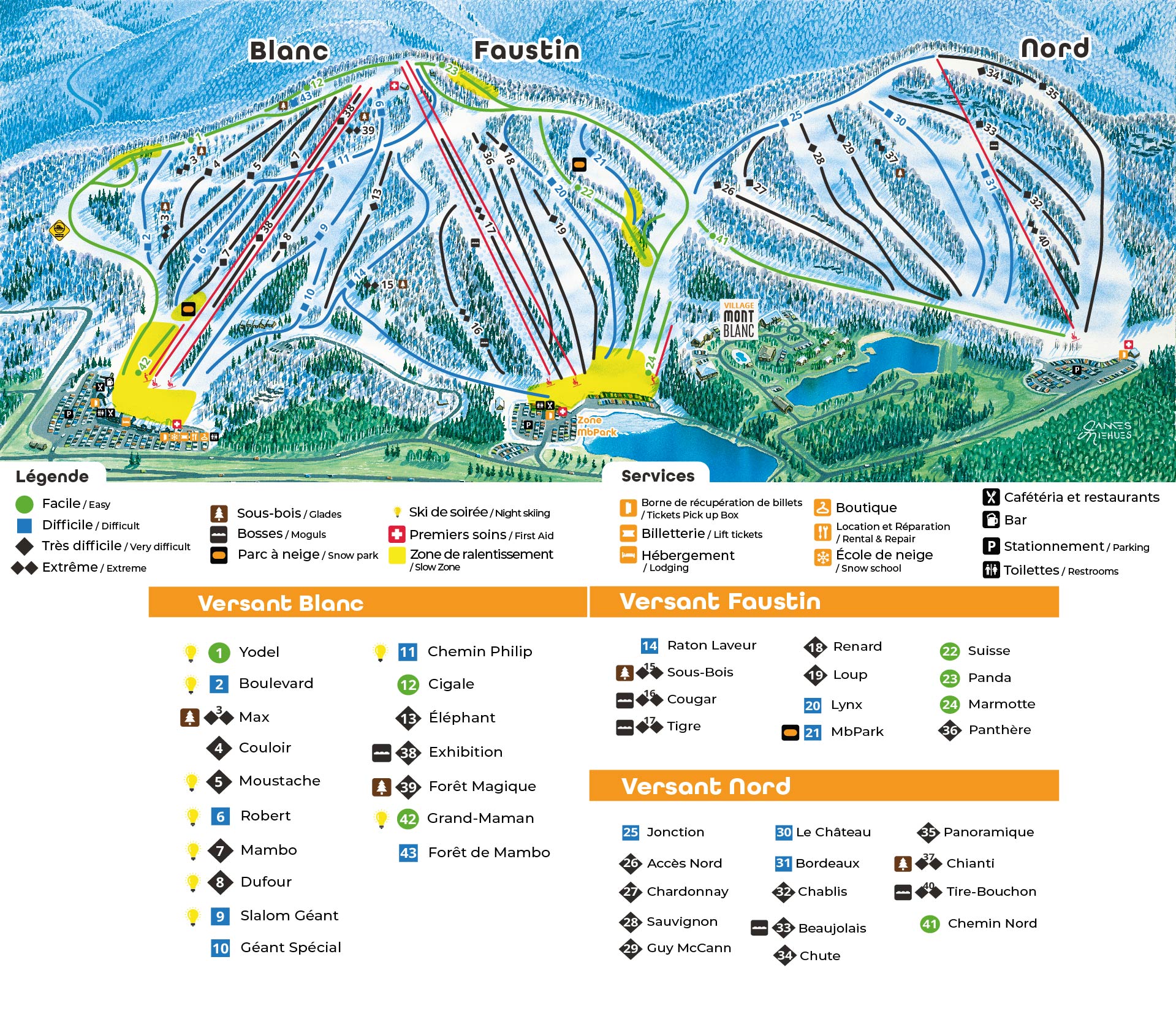 Mont-Blanc trail map