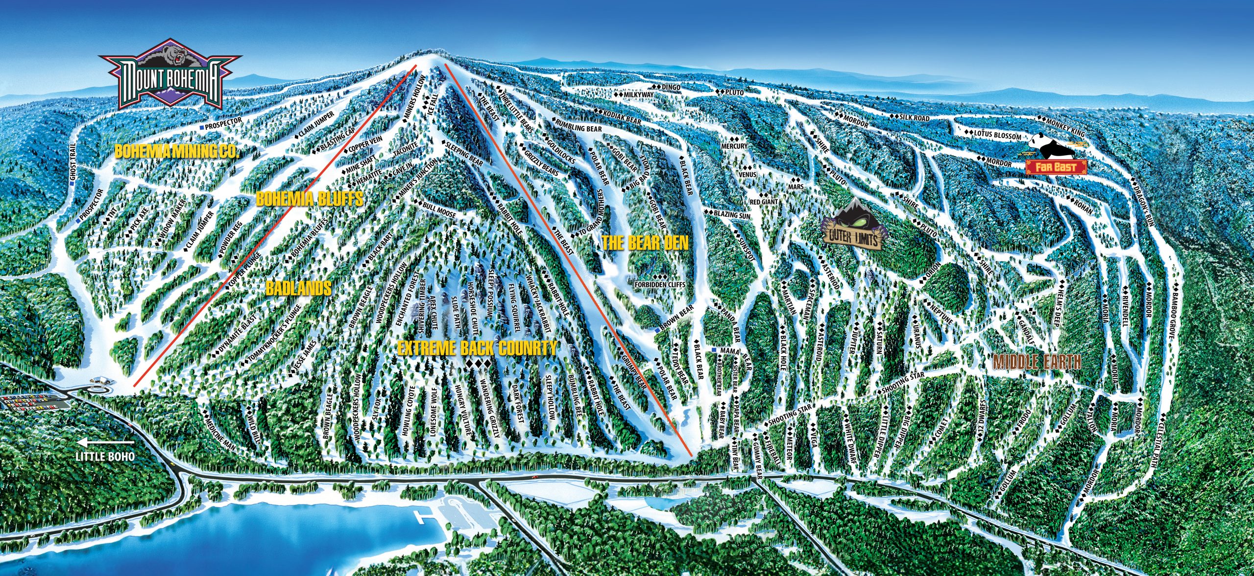 Mount Bohemia trail map