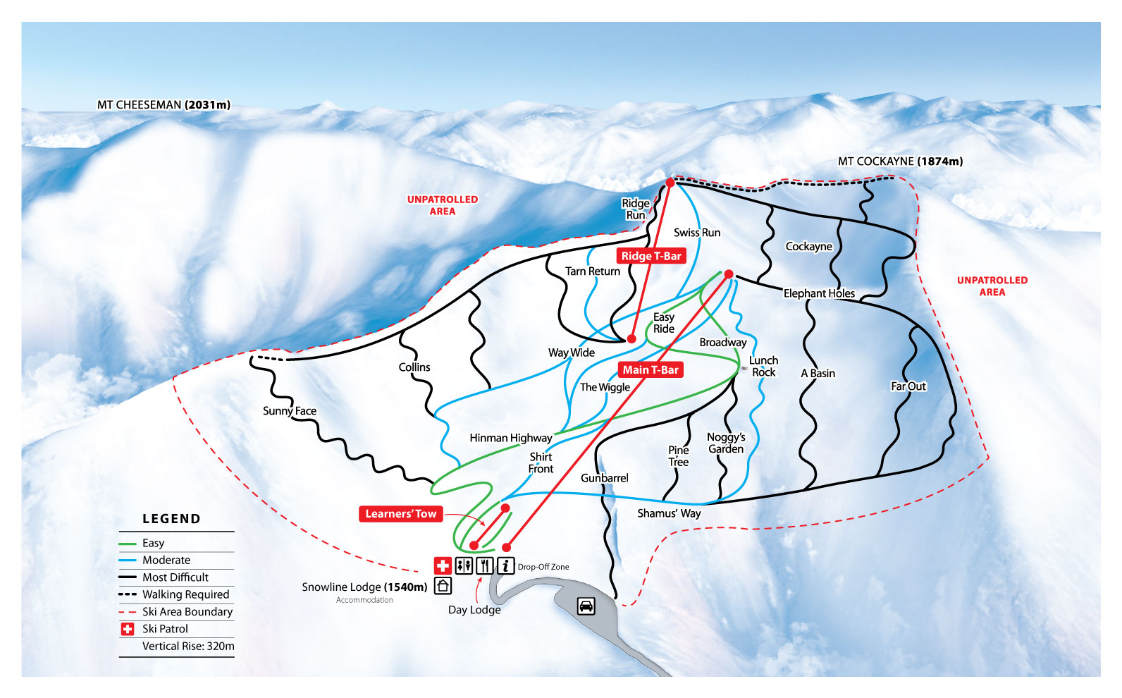 Mt Cheeseman trail map