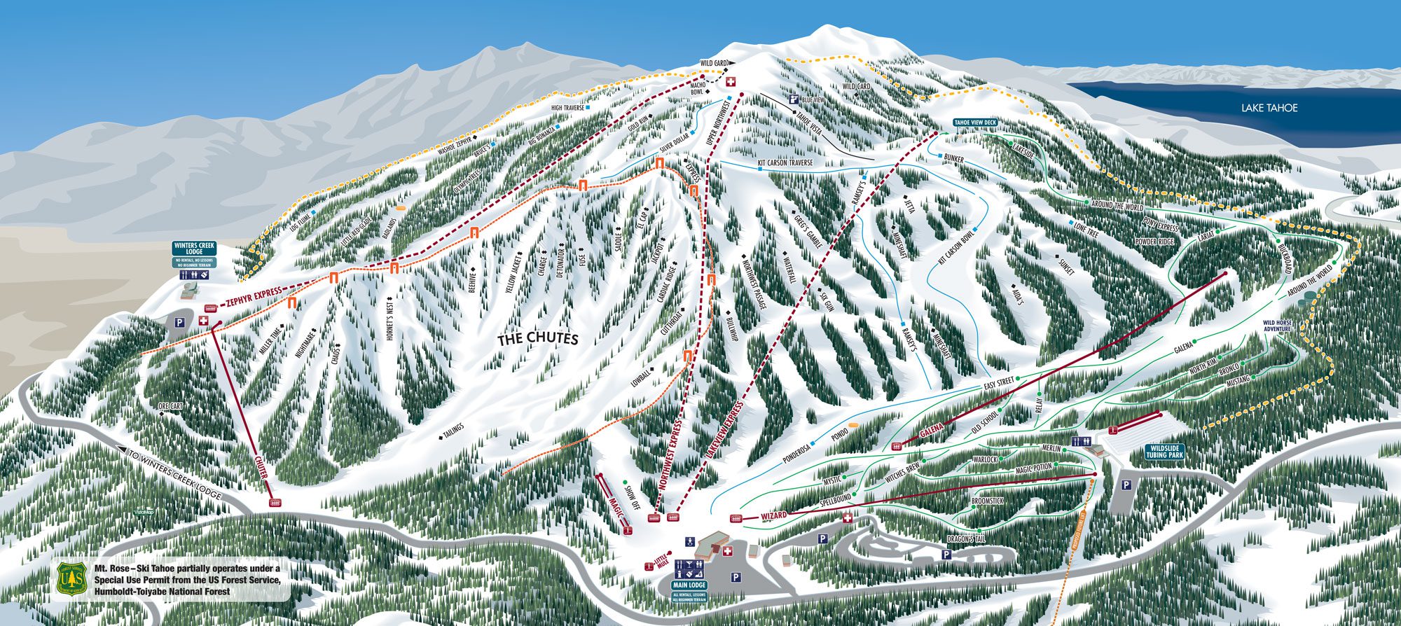 Mt. Rose trail map