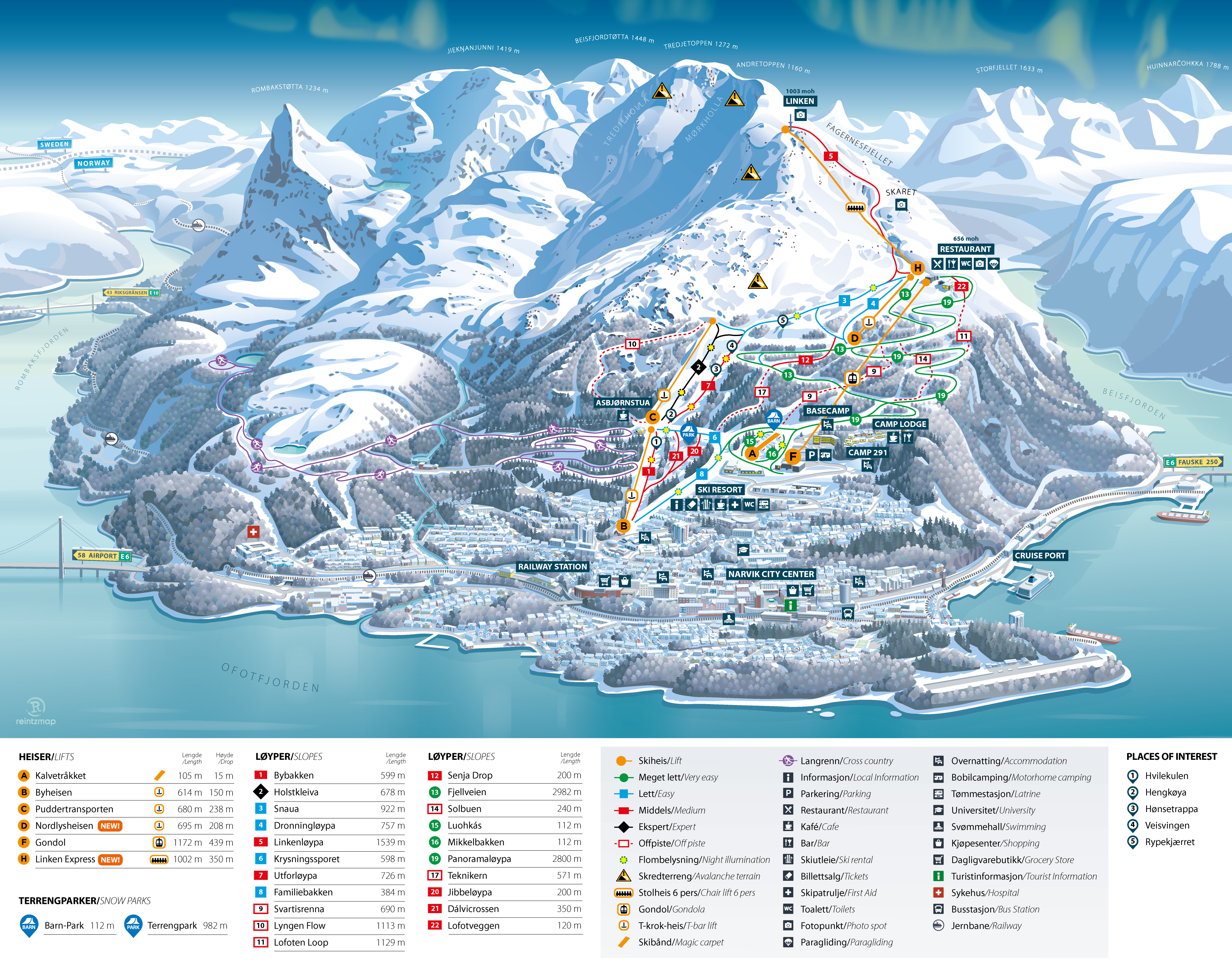 Narvik trail map