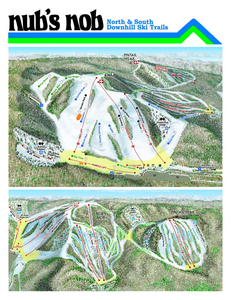 Nub's Nob trail map