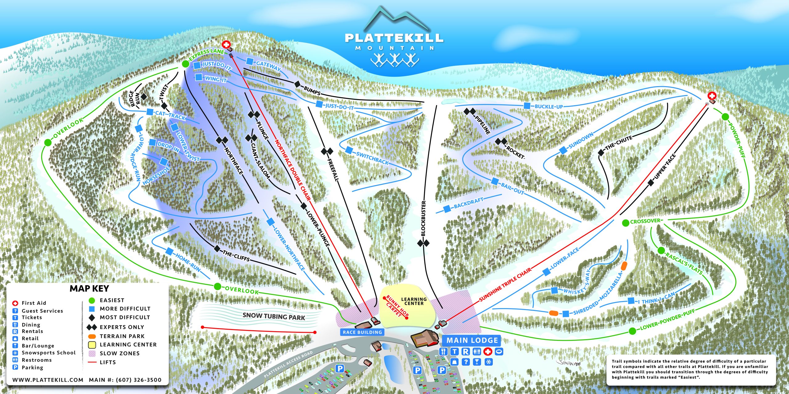 Plattekill Mountain trail map