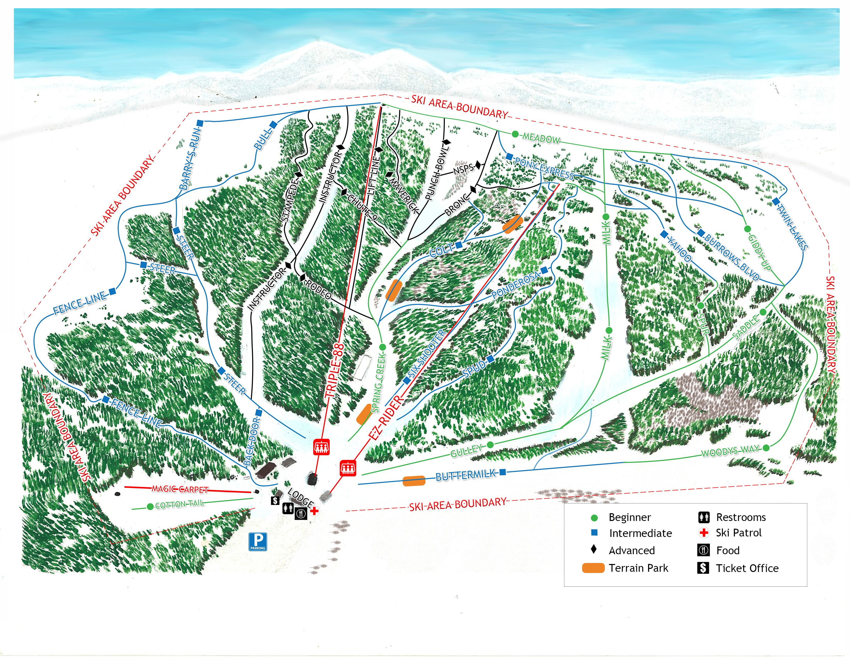 Pomerelle Mountain Resort trail map