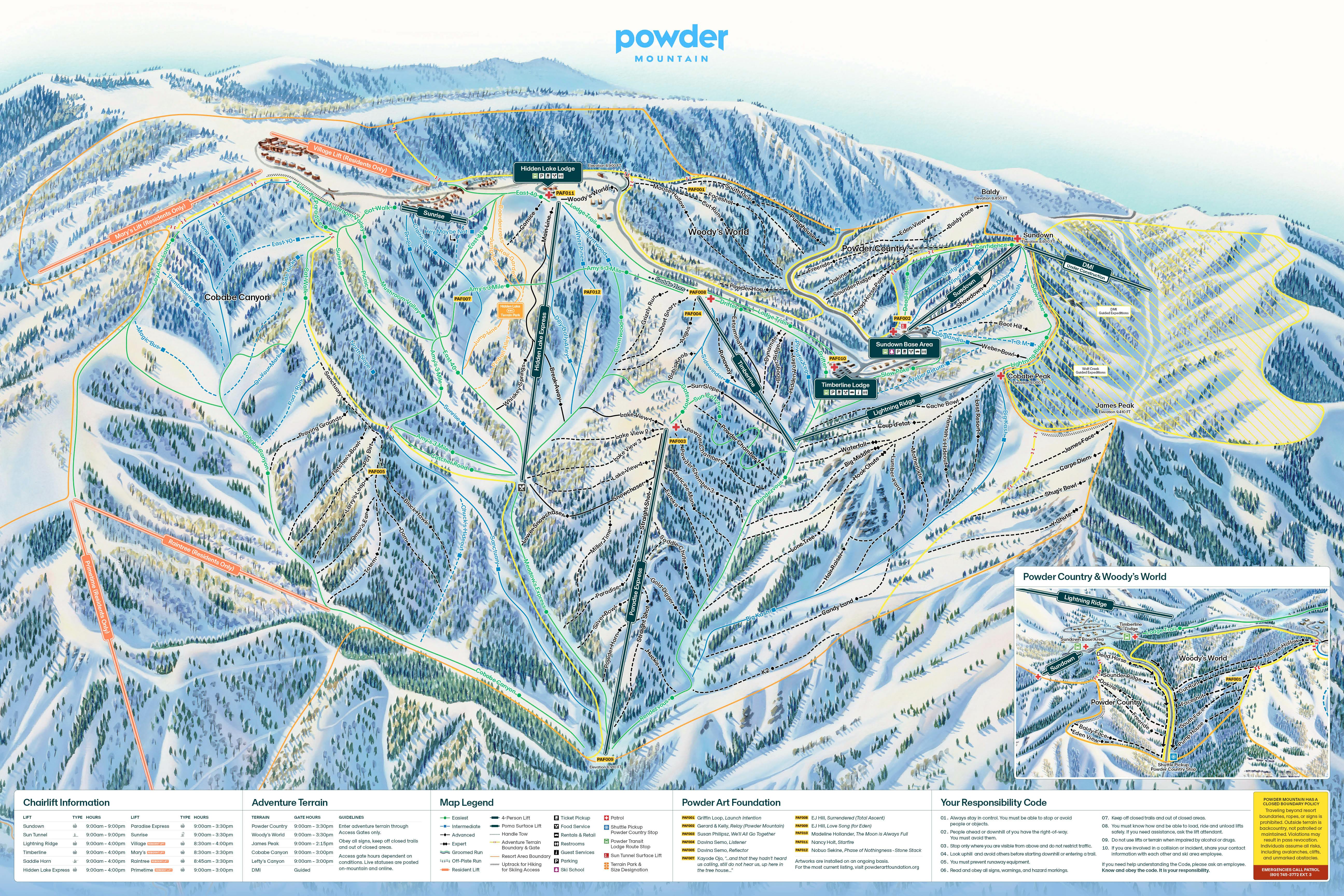 Powder Mountain trail map