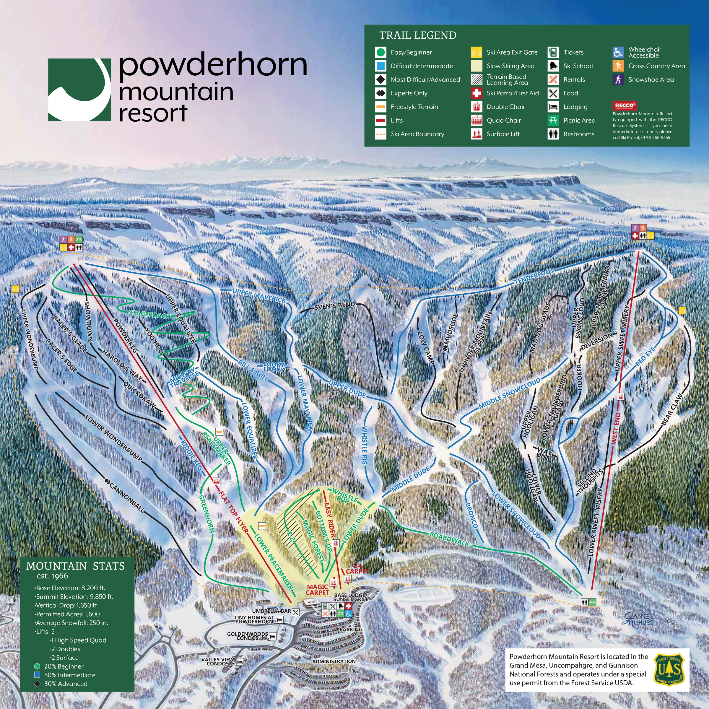 Powderhorn trail map