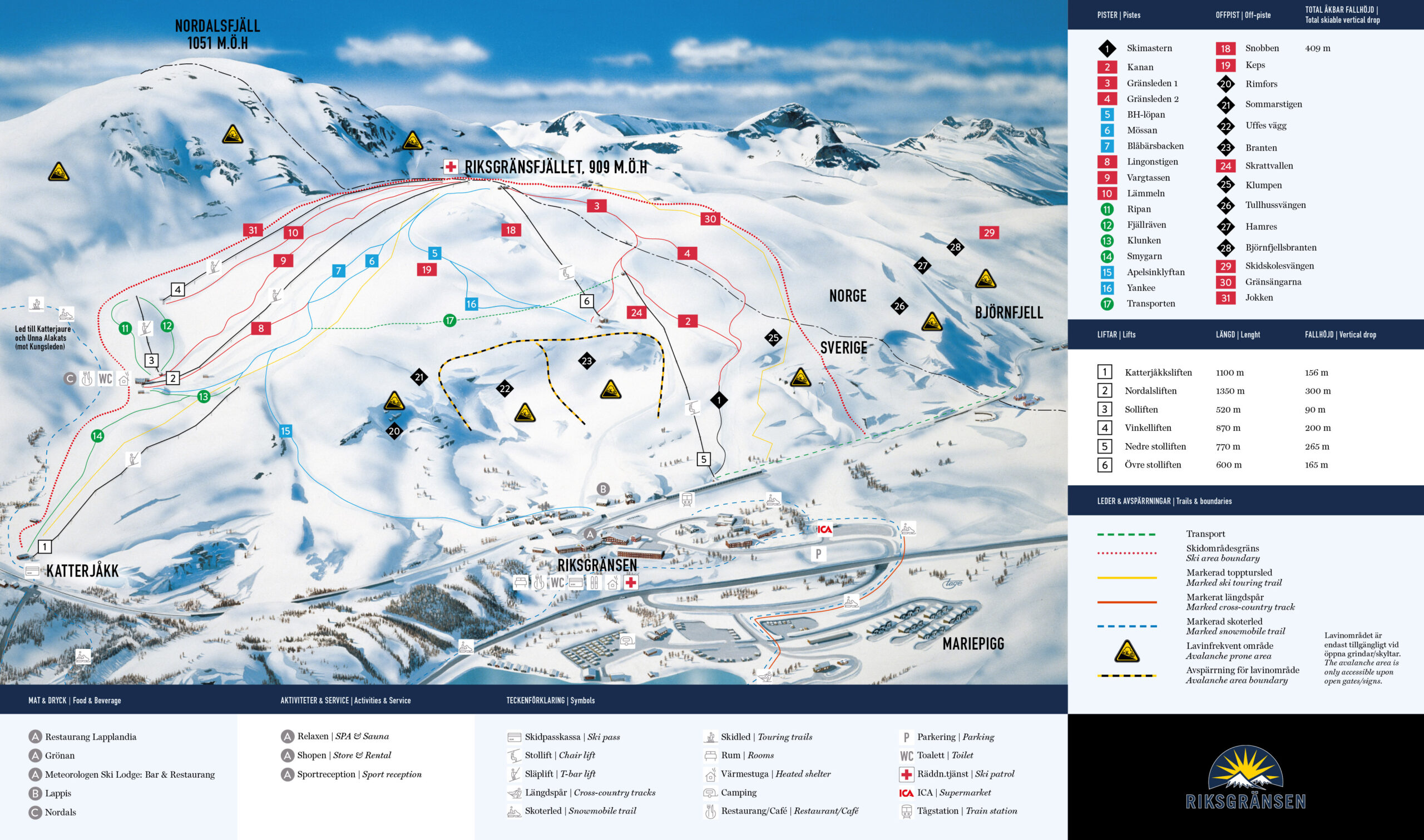 Riksgransen trail map