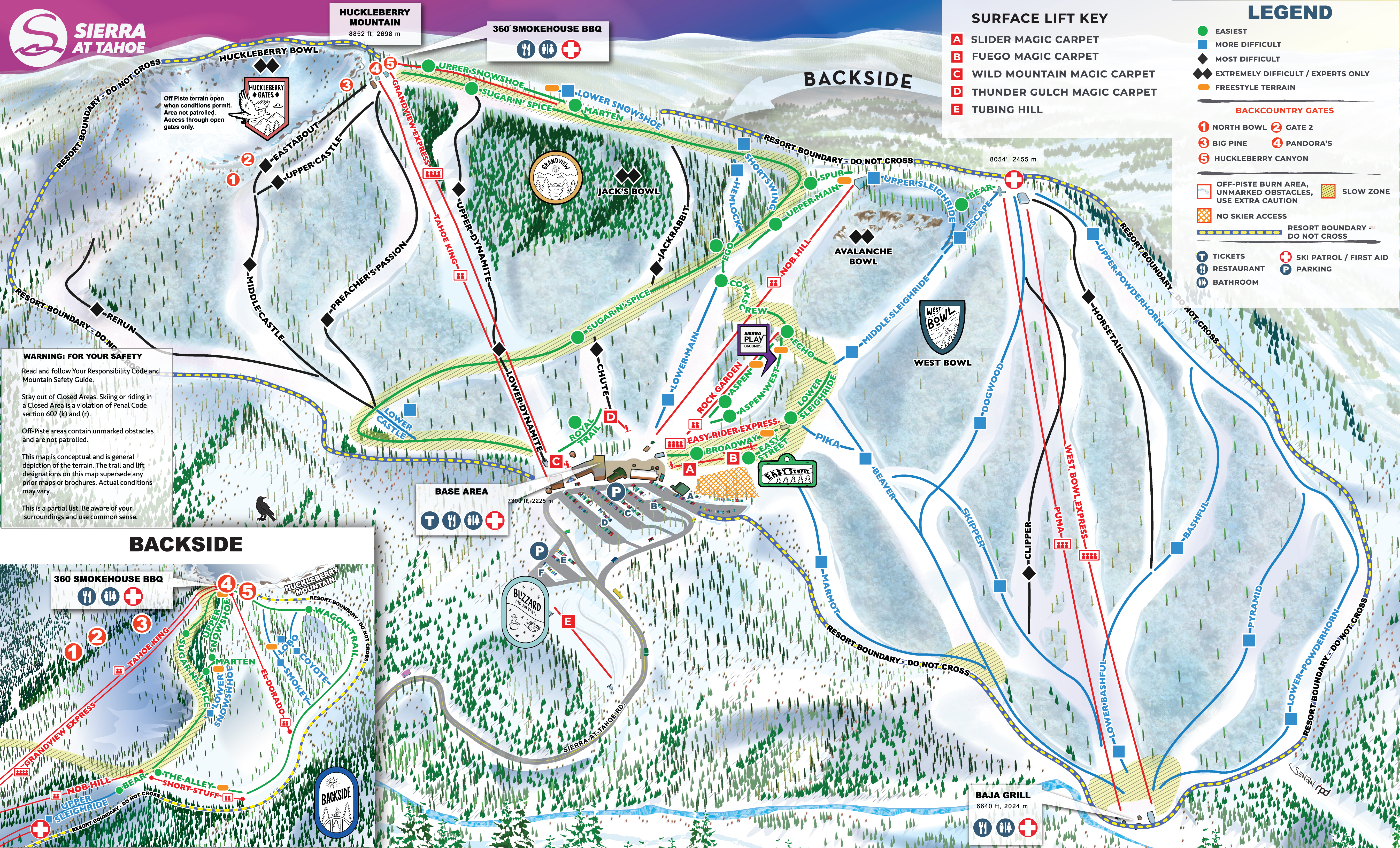 Sierra at Tahoe trail map