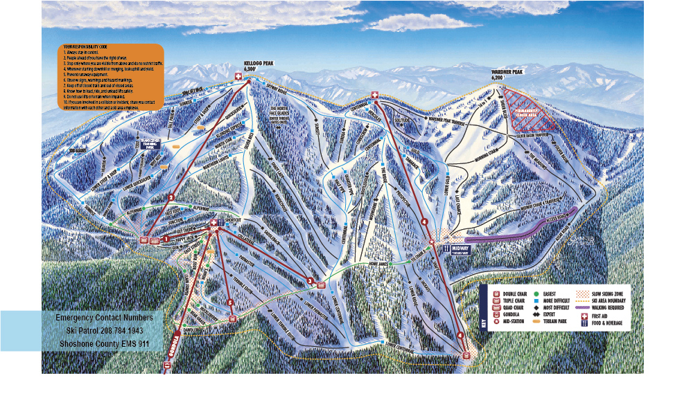 Silver Mountain trail map
