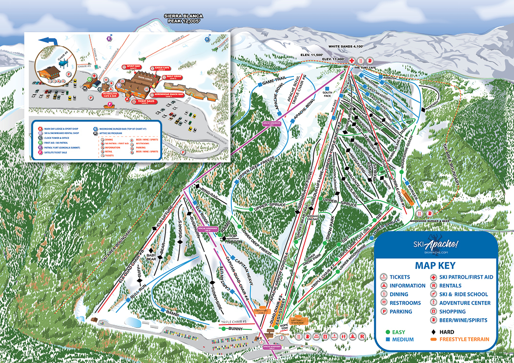 Ski Apache trail map