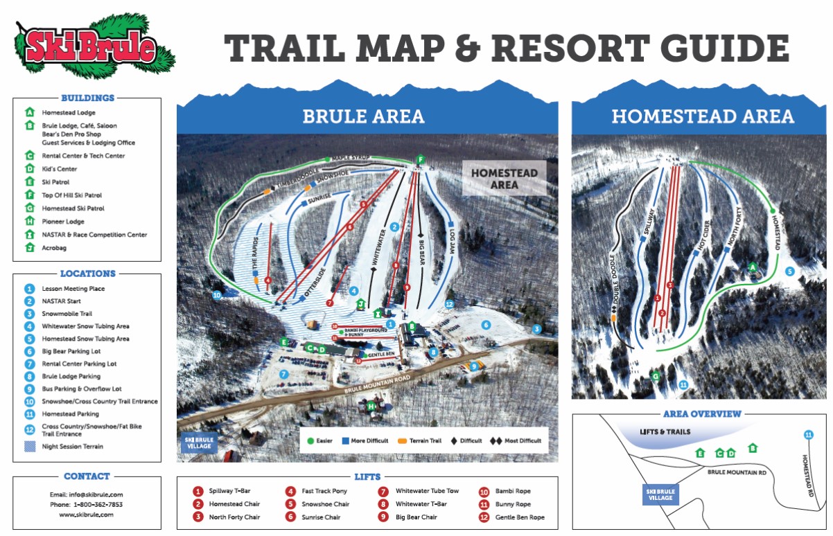 Ski Brule trail map