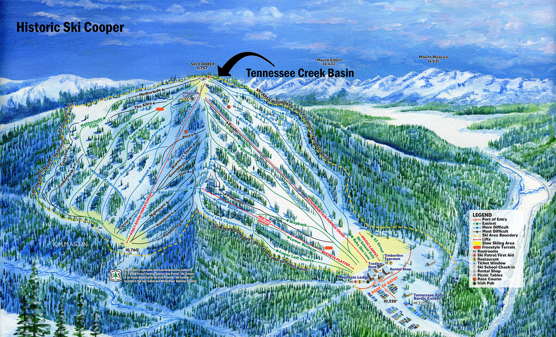 Ski Cooper trail map