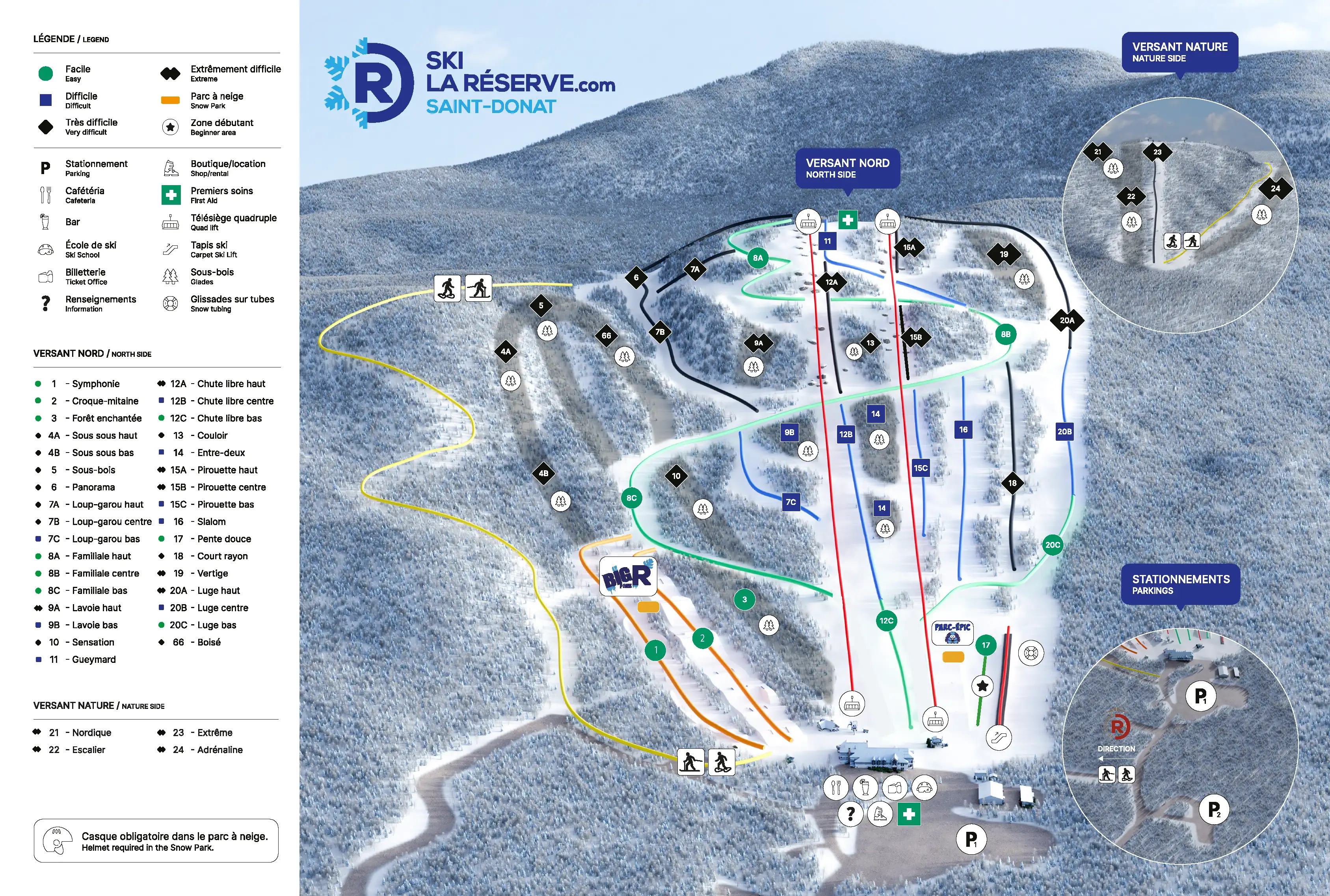 Ski La Reserve trail map