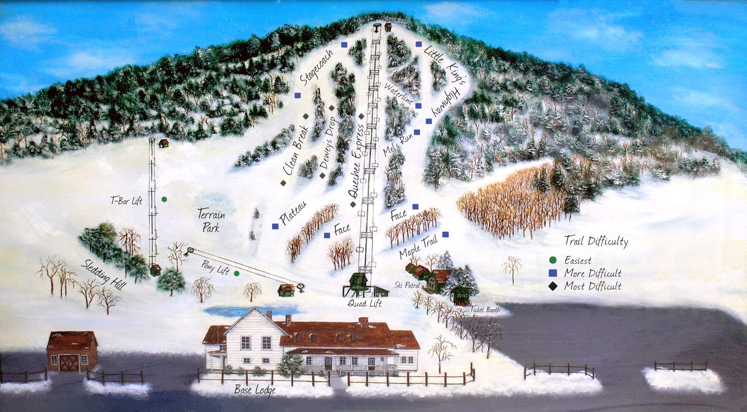 Ski Quechee trail map