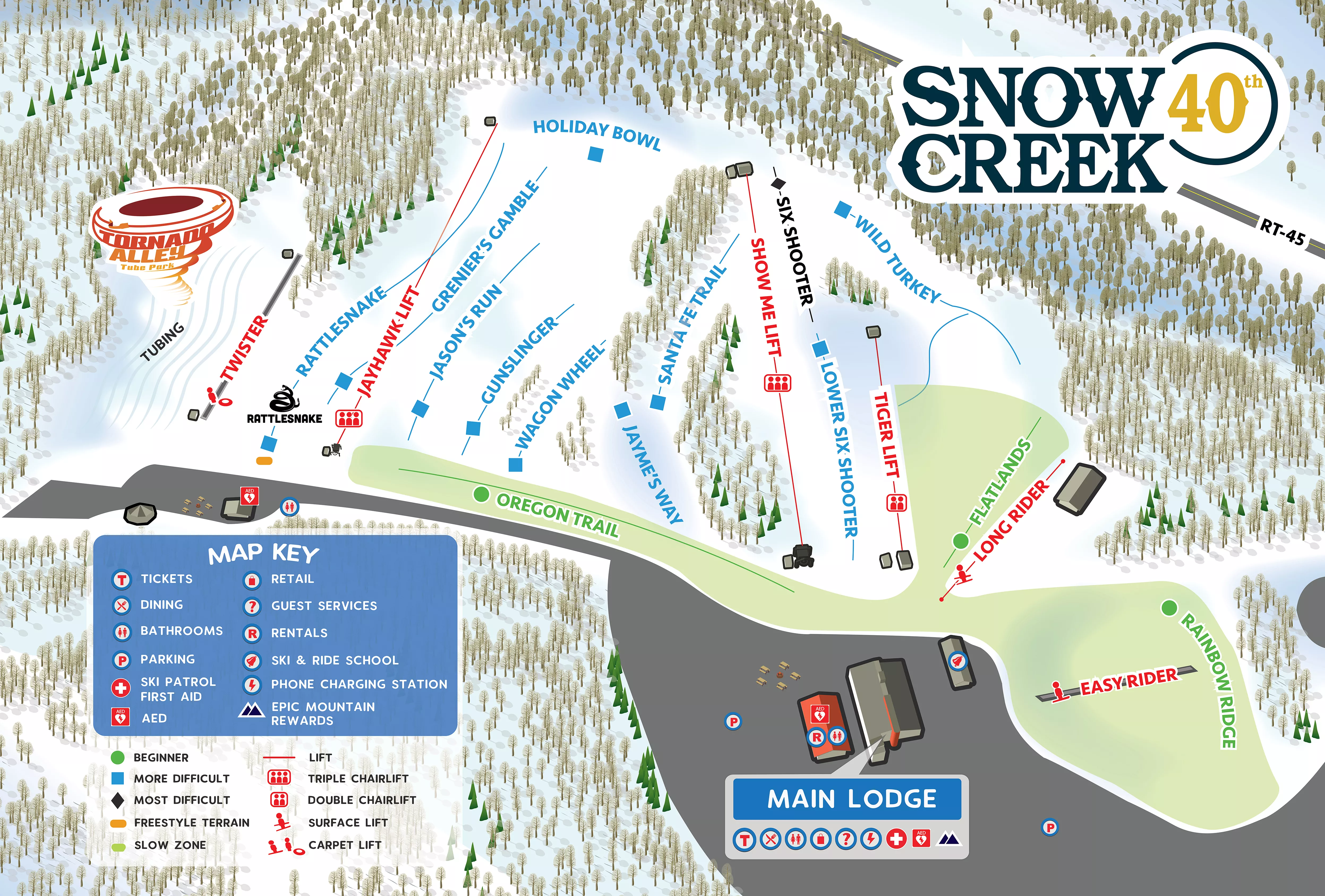 Snow Creek trail map