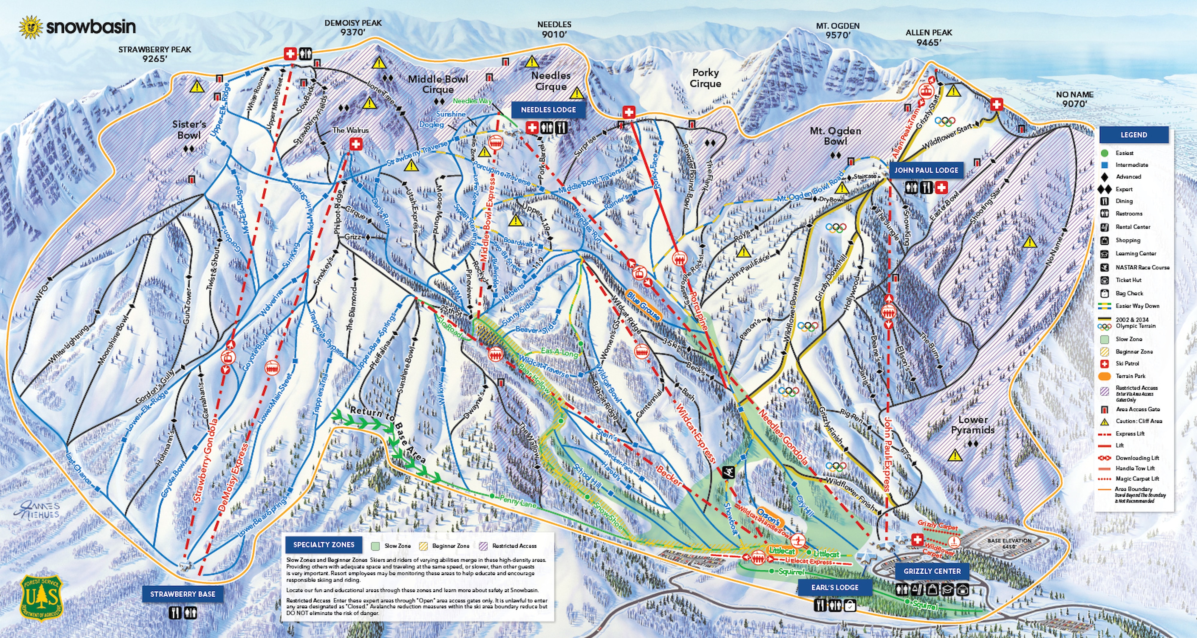 Snowbasin trail map