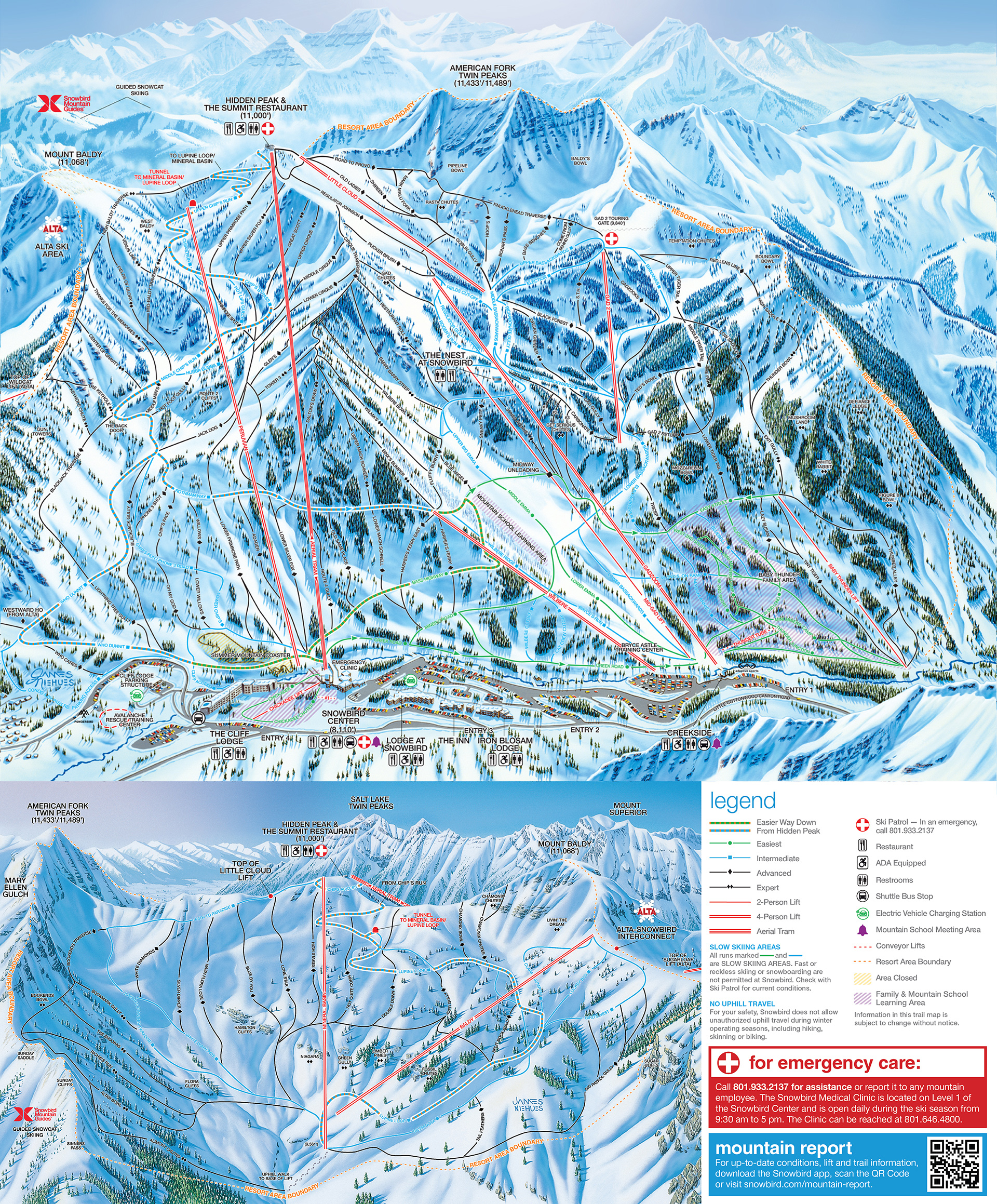 Snowbird trail map