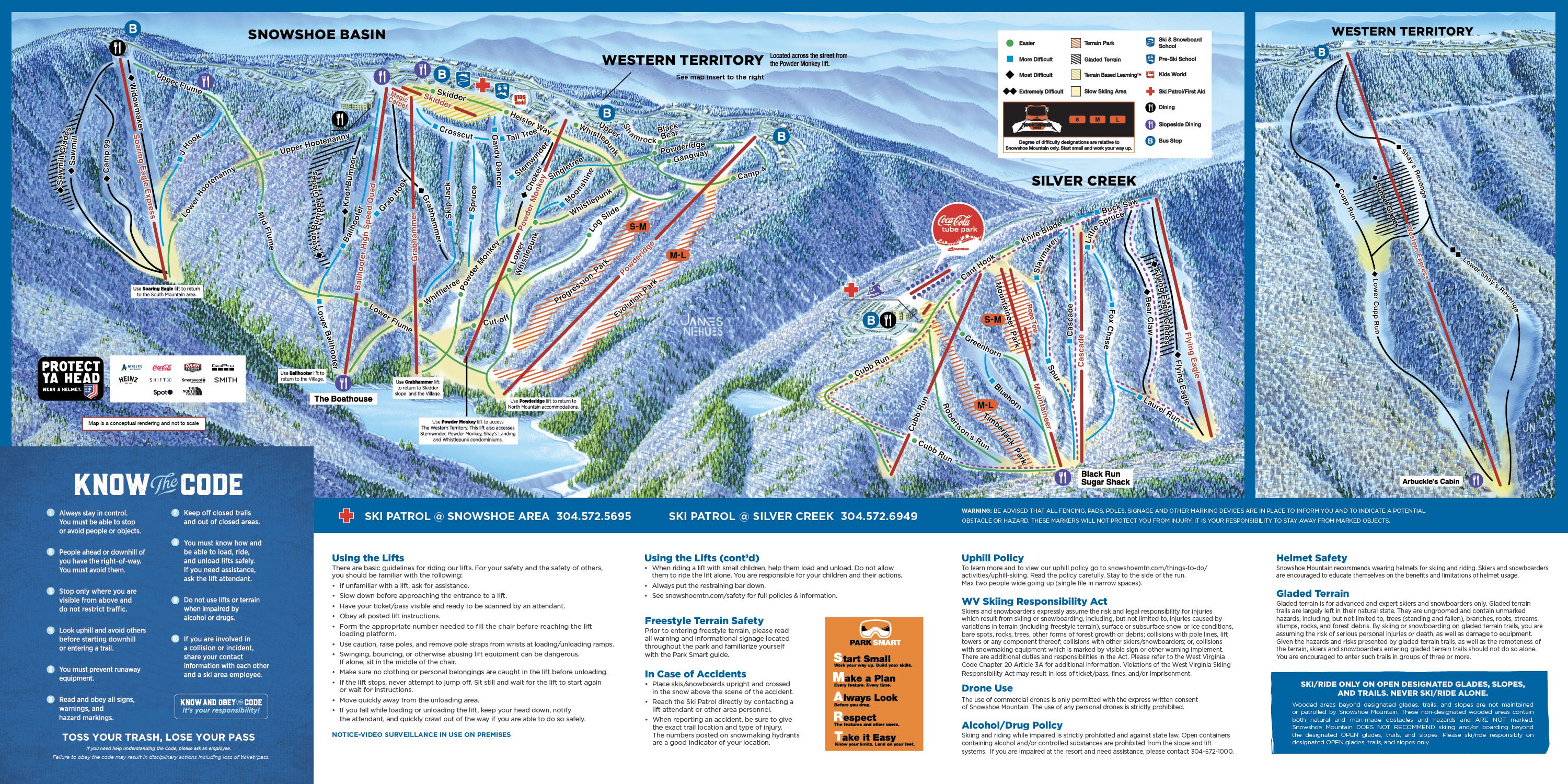 Snowshoe Mountain trail map