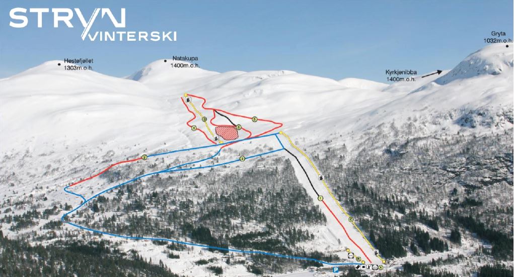 Stryn trail map