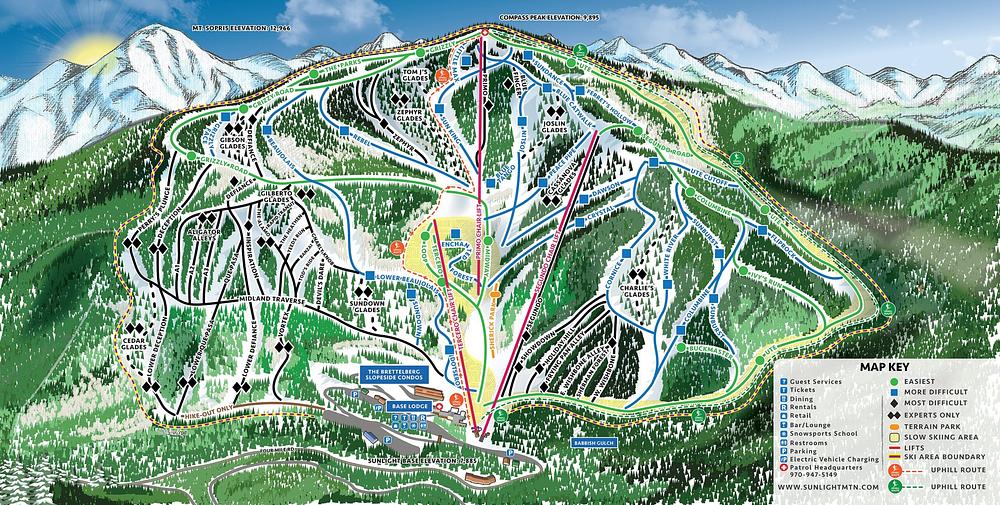 Sunlight trail map