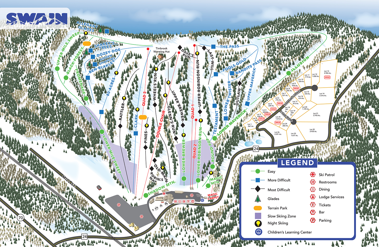 Swain trail map