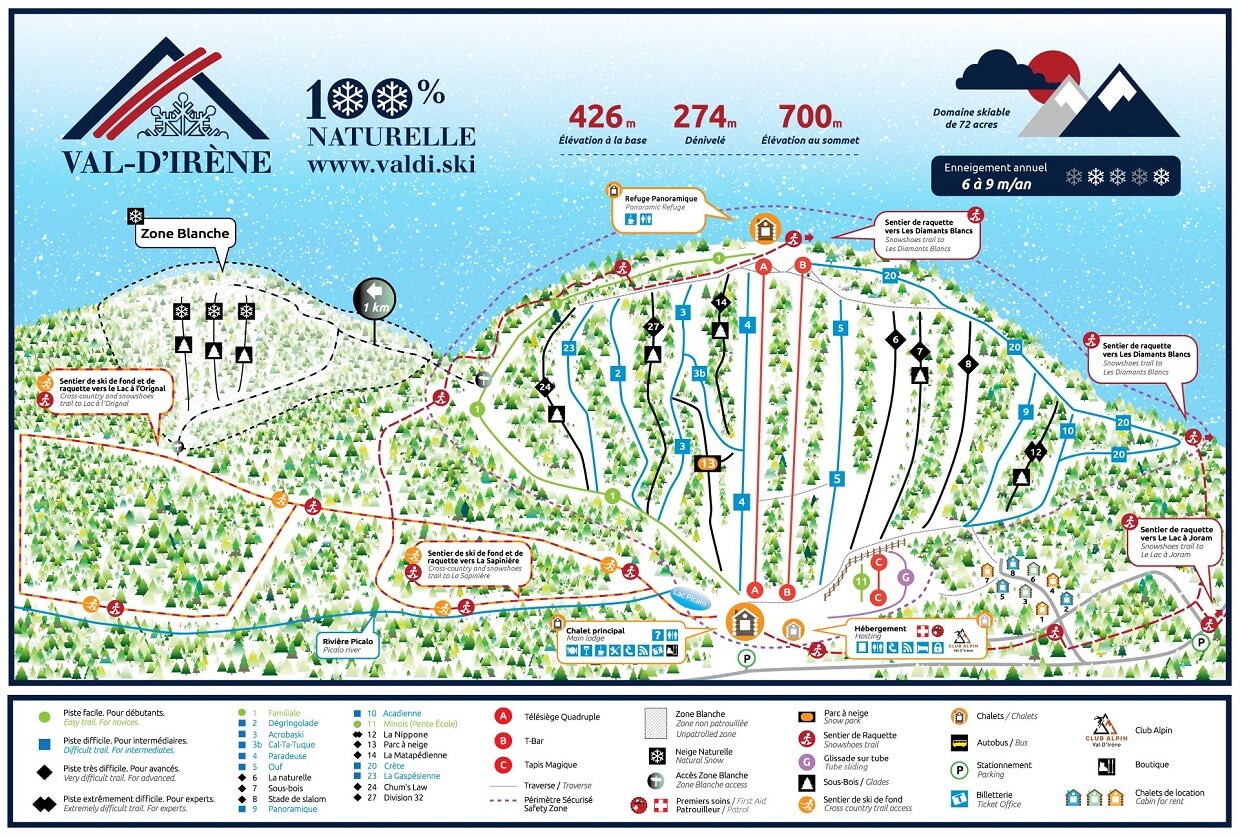 Val D Irene trail map