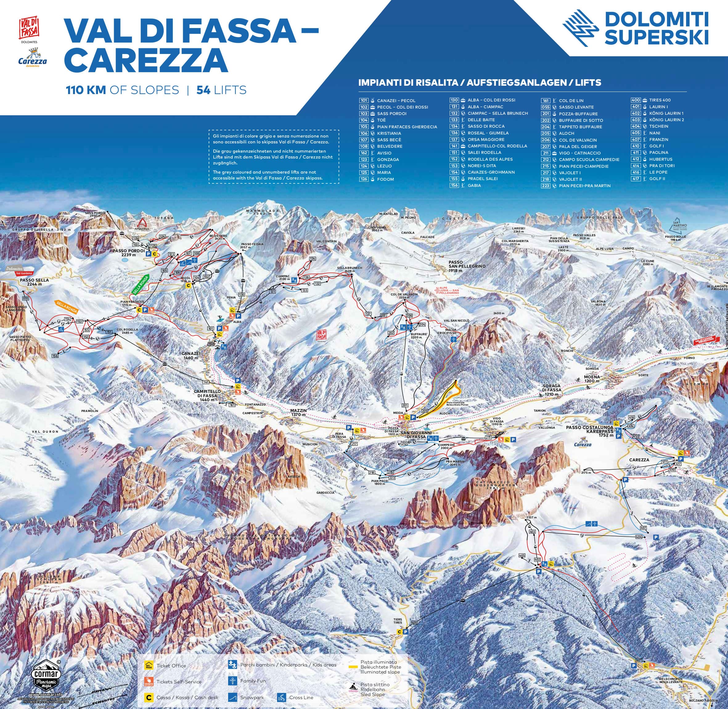 Val di Fassa trail map
