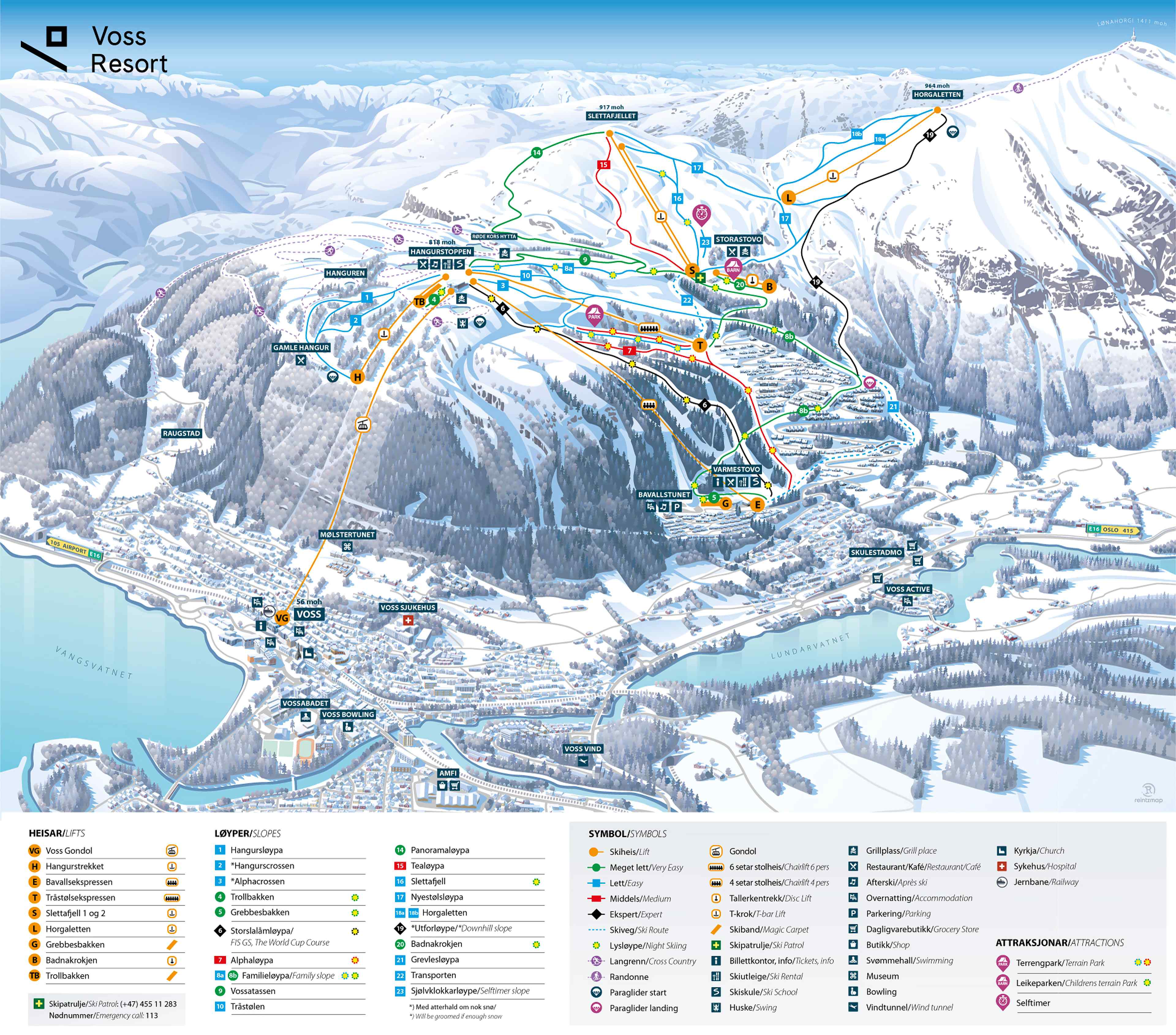 Voss trail map