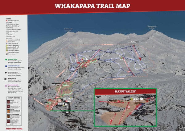 Whakapapa trail map
