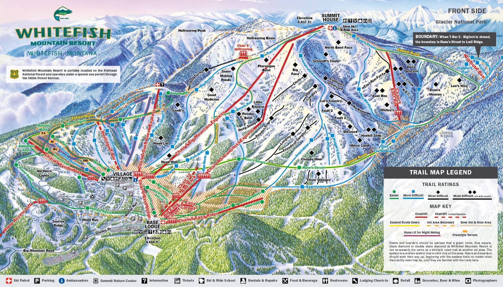Whitefish Mountain Resort trail map
